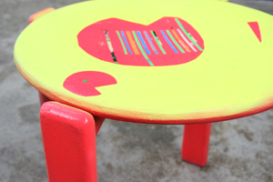 antroposophic stool that once was a chair